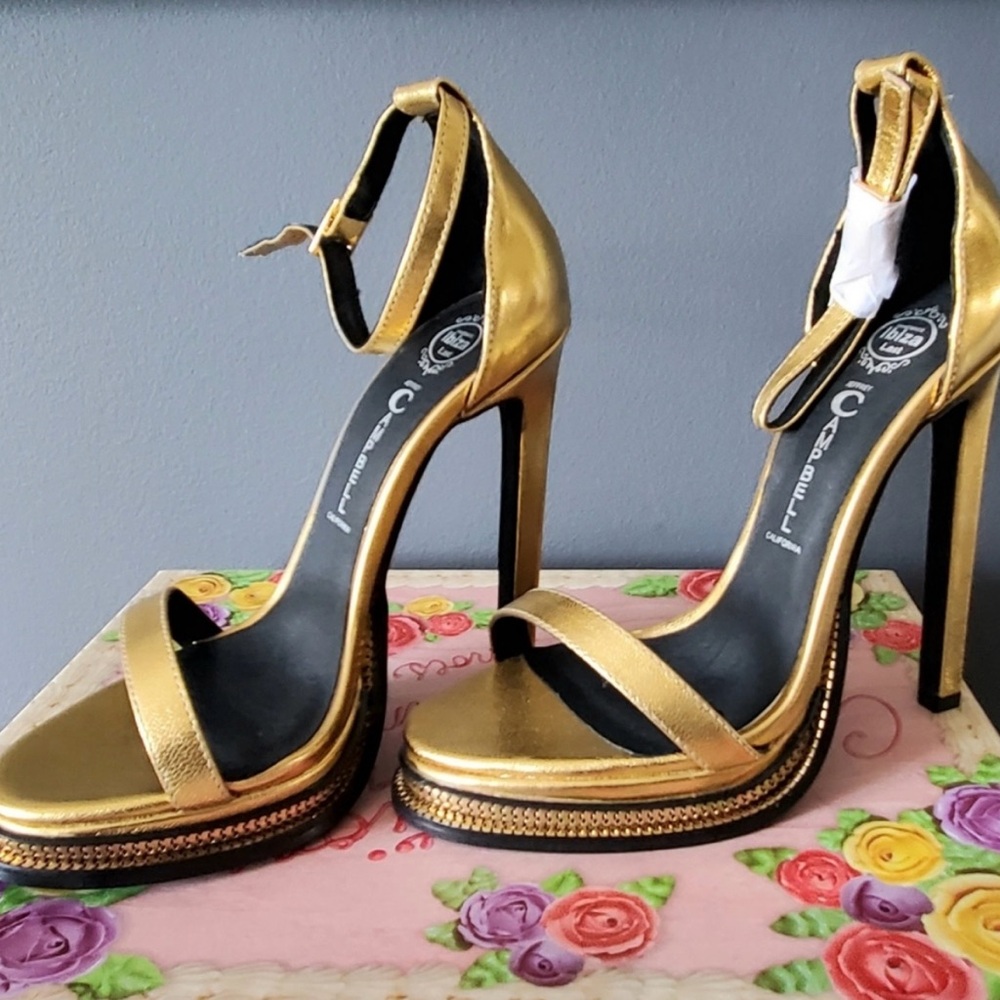 Jeffrey Campbell Gold Heels